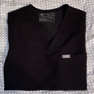 Catarina- one pocket scrub top - Black